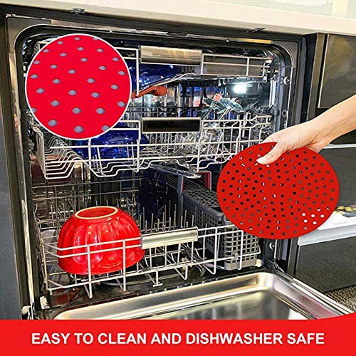 Forros de fritadeira a ar redonda de silicone reutilizável forro de fritadeira a ar livre de BPA ant