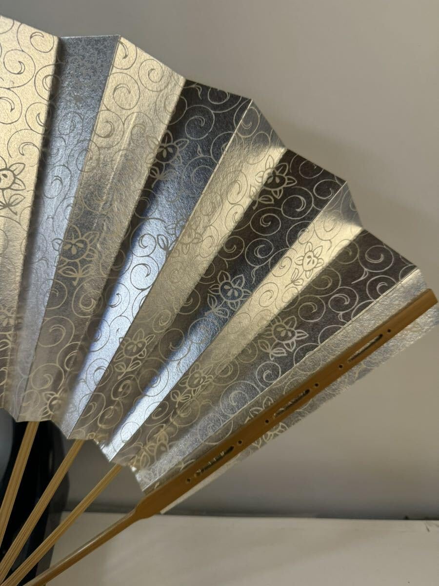 京都 十松屋福井扇舗 舞扇 飾扇 扇子 金地 一本松 能扇 能楽 仕舞 桐箱付|ファッション