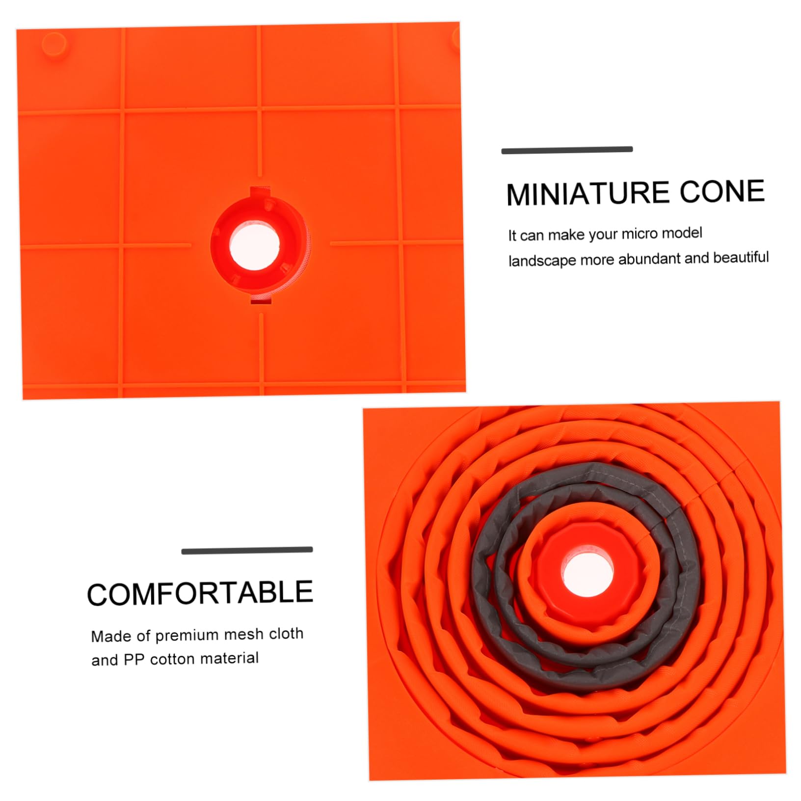 KOMBIUDA 2 pièces Cones de Signalisation Extensibles Orange Cônes de Sécurité Pliables pour Entraînement Football et Stationnement Routier