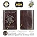Shvigel US Leather Passport Book Cover - Thin American Travel Passport Holder - Premium International USA Passport Protector Case for Women Men (Glossy Brown)