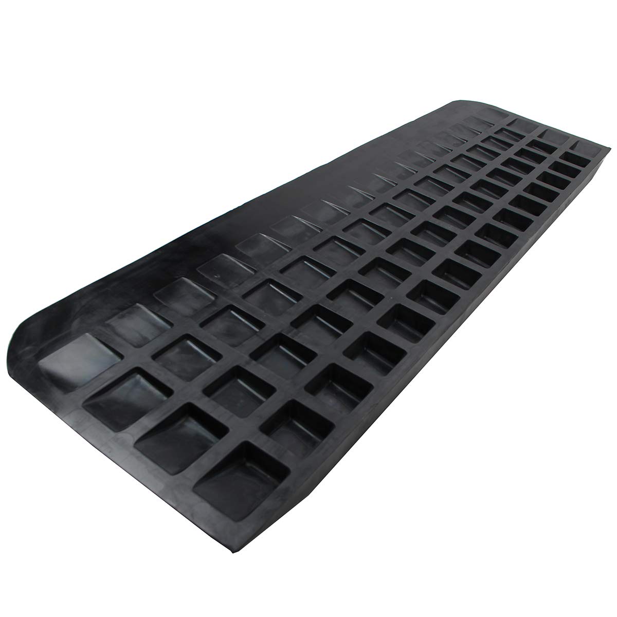 Solidna gumowa najazdowa rampa progowa o wysokości 2,5" do drzwi wózka inwalidzkiego, skutera elektrycznego, 1 opakowanie, 43,3" x 16" x 2,5" (wys.)