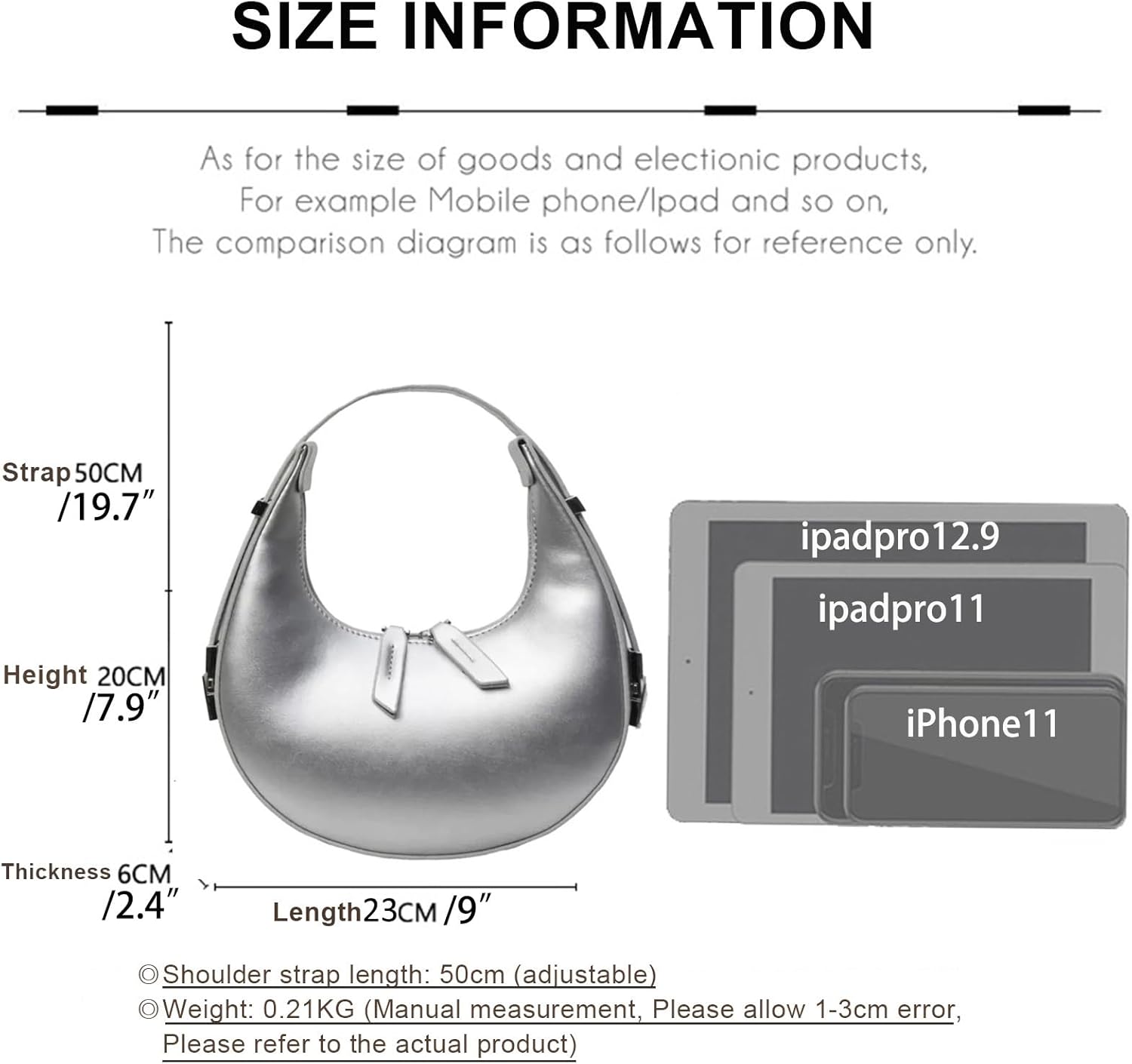 Small Purse for women,Trendy Cute Shoulder Bags Small Clutch Hobo Tote Handbag With Double Zipper Closure - Image 6