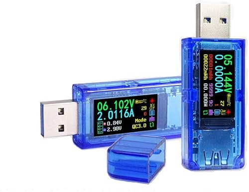 Probador AT35 USB 3.0 Medidor de potencia 3.7-30V 0-4A Probador de voltaje Multímetro Medidor de corriente Probador Detector IPS Pantalla a color