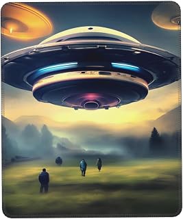 UFO Landing Mouse Pad, Notebook Mouse Pad&* 7 X 8.6 in Mouse Pad with Stitched Edges, with Non-Slip Rubber Base