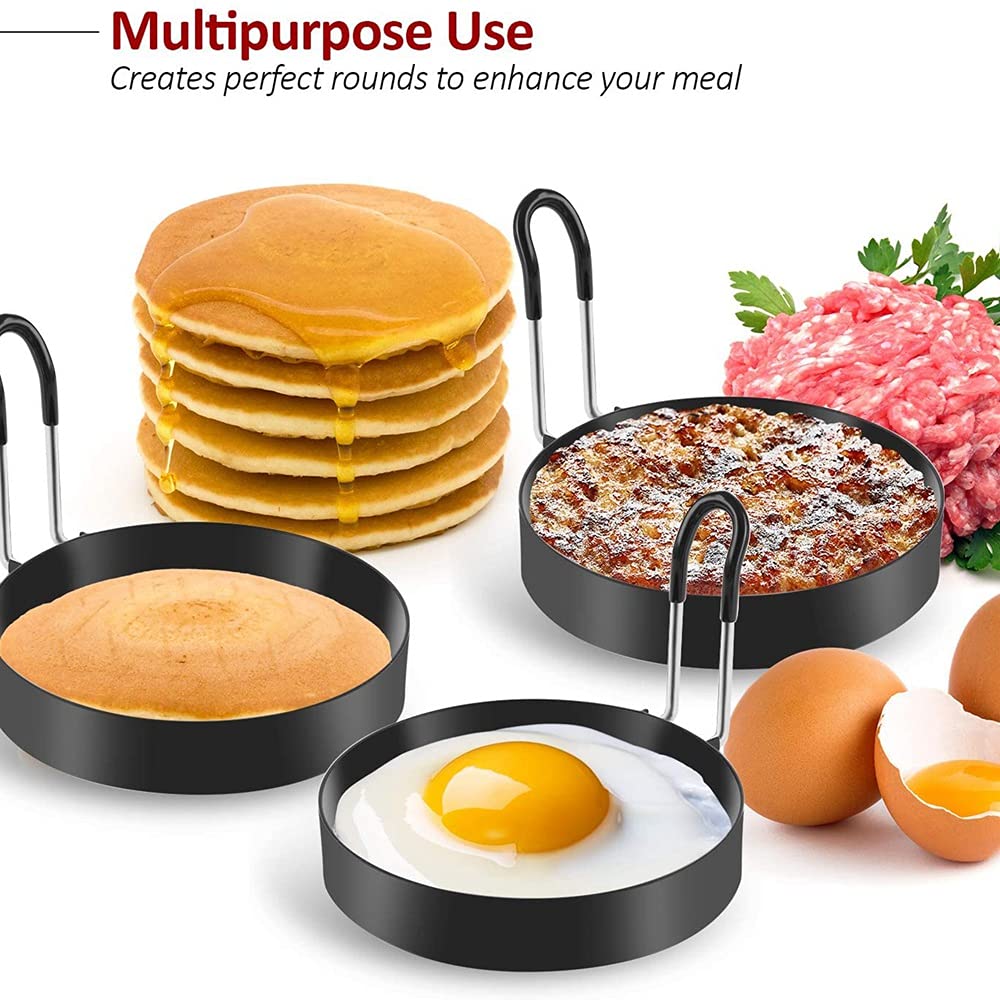 Anneau à œufs En Acier Inoxydable – Moule Rond Pour œufs Au Plat, Crêpes, 7,5 Cm