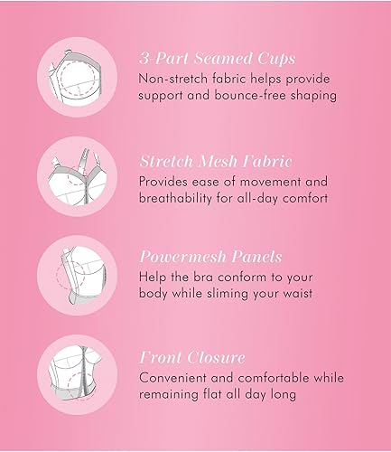 Miniatura 6 de Exquisite Form 5107530 Brasier largo con soporte de espalda y postura totalmente adelgazante con cierre frontal