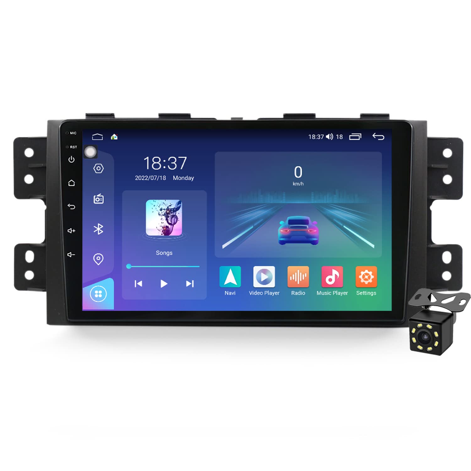 CharmstepAndroid 12 Car Radio Compatible with Carplay/Android Auto for KIA Borrego Mohave 2008-2012, 2K Touch Screen Stereo Bluetooth Navigation GPS FM 4G WiFi Media Player