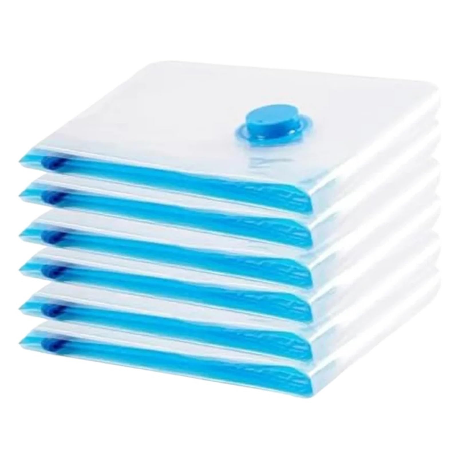 12pcs Vacuum Bags Space Saving For Clothes Storage for Travel Moving Home with Triple Turbo Valve For Travel(50x70cm)