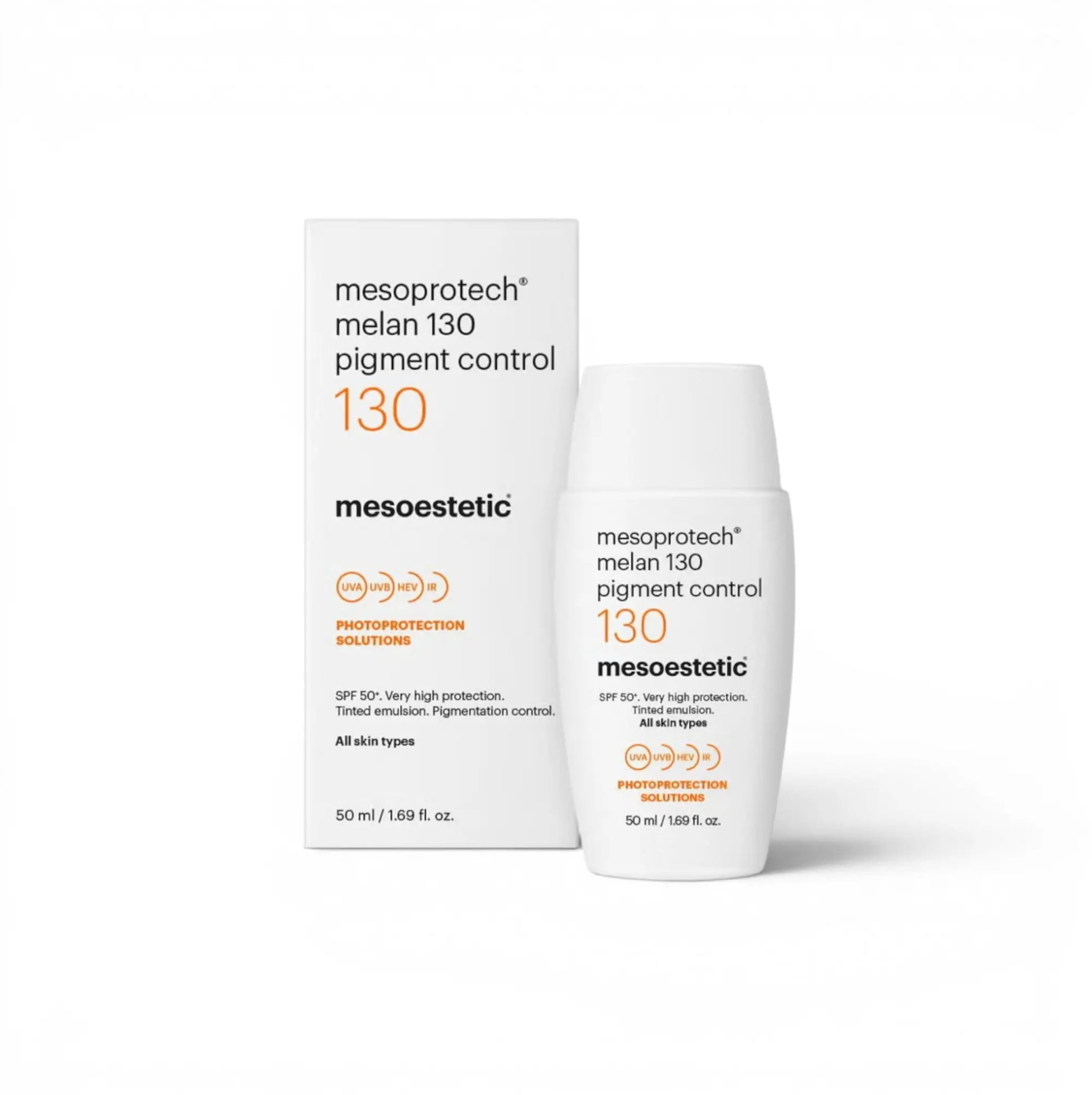 Mesoestetic Mesoestetic Melan 130 Pigment Control Spf50 pour un usage professionnel pour améliorer les performances à chaque utilisation avec détails techniques 130 Spf50