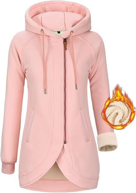 Voqeen Femmes Zip Up Hoodies Vestes polaires T-shirt à capuche à cape Oblique Zipper T-Shirt Manteaux Outfits de chute T-sweater avec poches