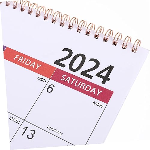 Miniatura 3 de VILLCASE 5pcs 2024 Wall Calendar Daily Wall Schedule Calendar Classroom Calendar Table Top Decor Tear off Calendar Agenda Calendar Yearly Wall