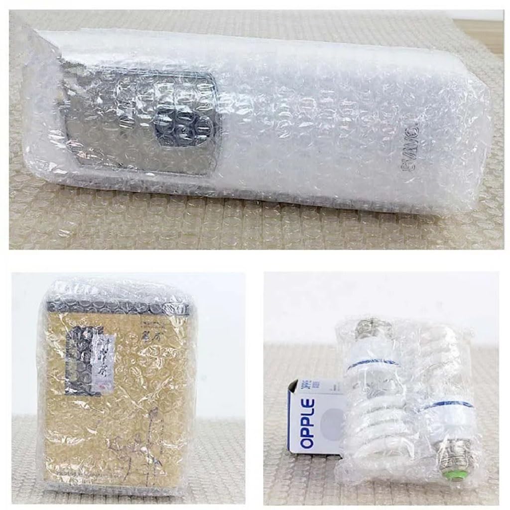 Verdickte Luftpolsterfolie, Rolle For Zerbrechliche Verpackungen | Luftgefüllte Zellen schützen Gegenstände und füllen Hohlräume. Leicht reißbar, 15–100 cm.(W 40cm x L 3M)