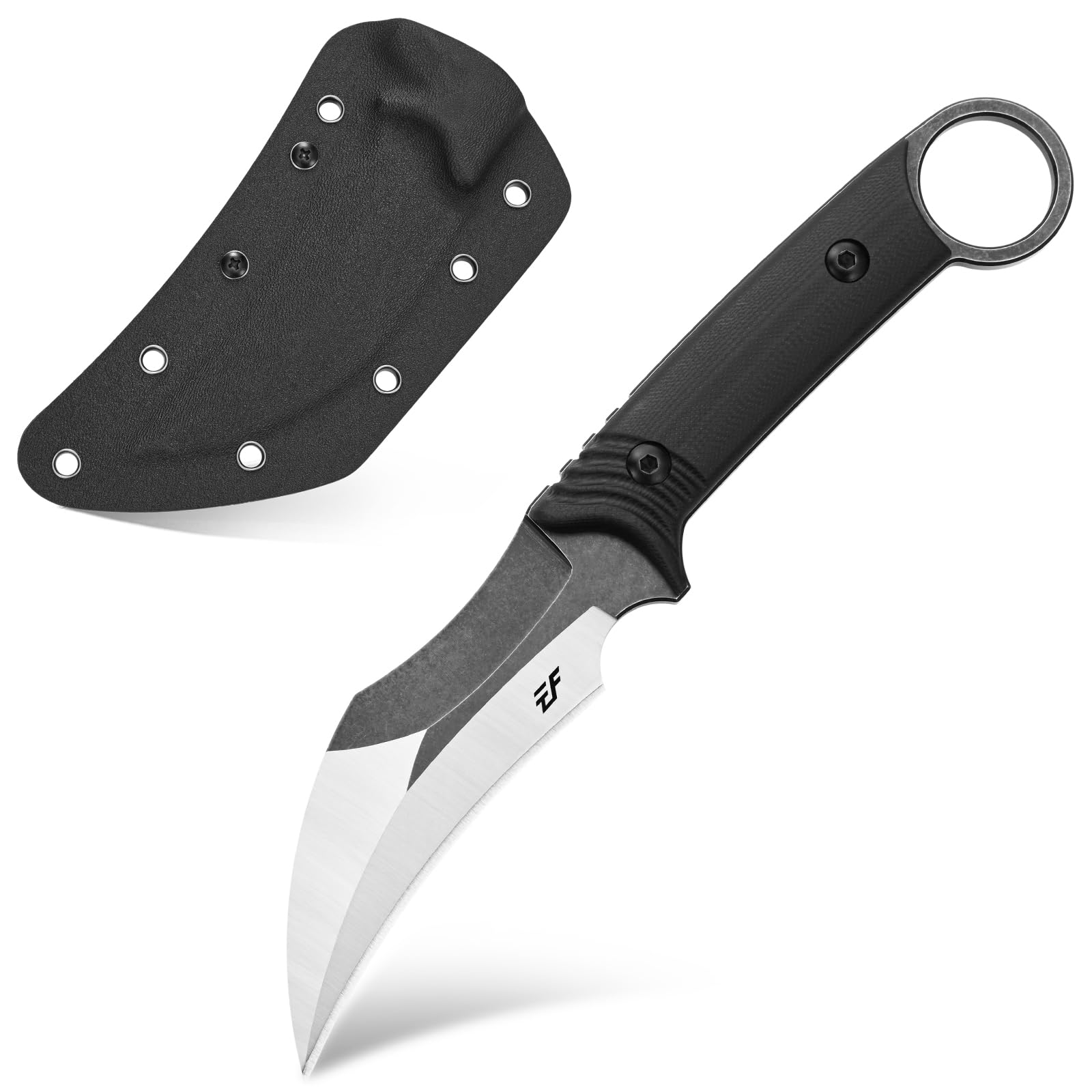 Eafengrow EF99 Fixed Blade Knife D2 Steel Blade G10 Handle Full Tang EDC Tool Knife for Outdoor Working Camping Hiking
