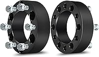 SCITOO 2 Inch Wheel Spacers 6x5.5 6 Lug 2 Pack for Chevy Silverado 1500 Tahoe Suburban - 14x1.5 Studs 108mm Bore
