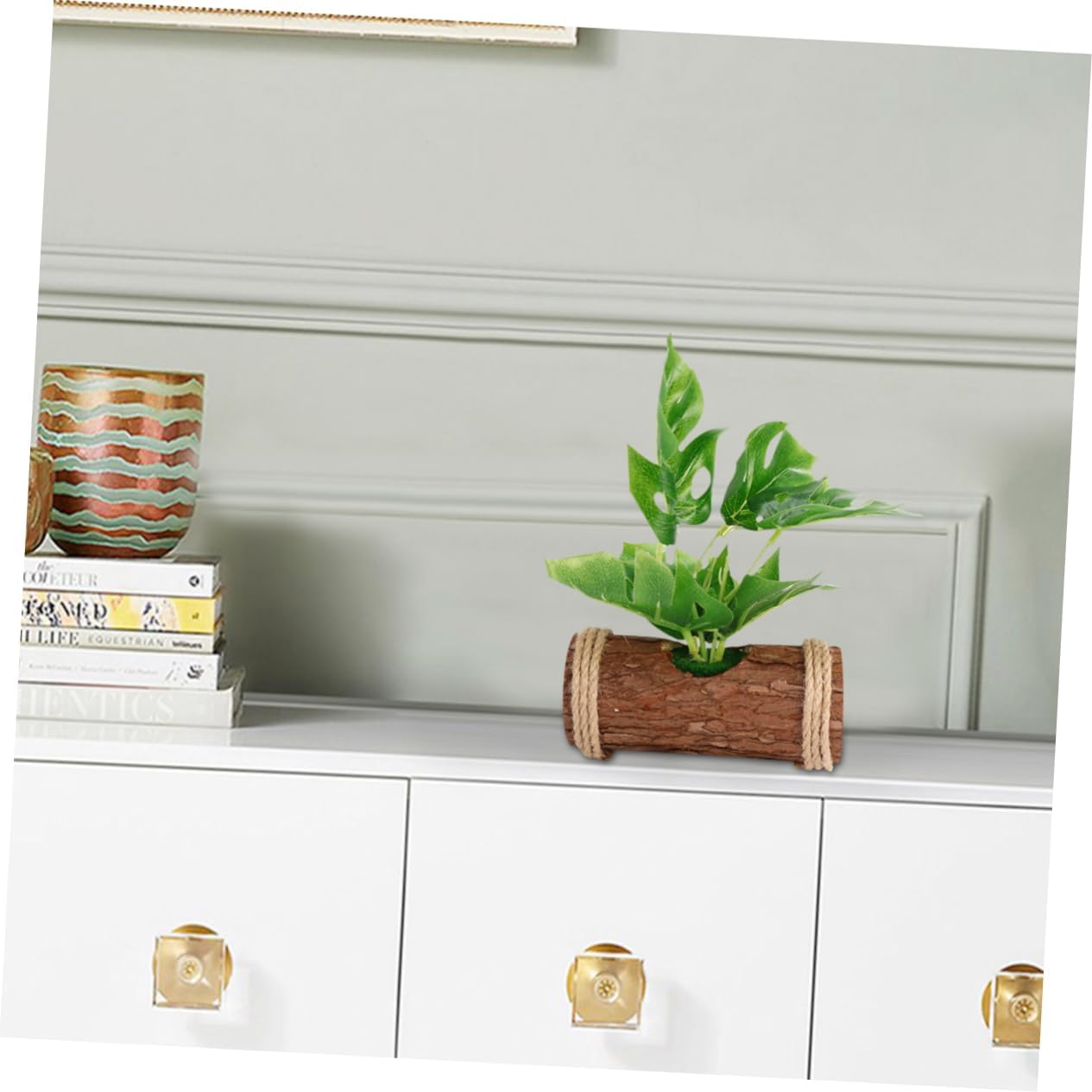 Holibanna 1pc Artificial Green Plant Bonsai Landscape for Decor Realistic Plastic Potted Design for Desktop Aesthetic and Safe for Indoor Use