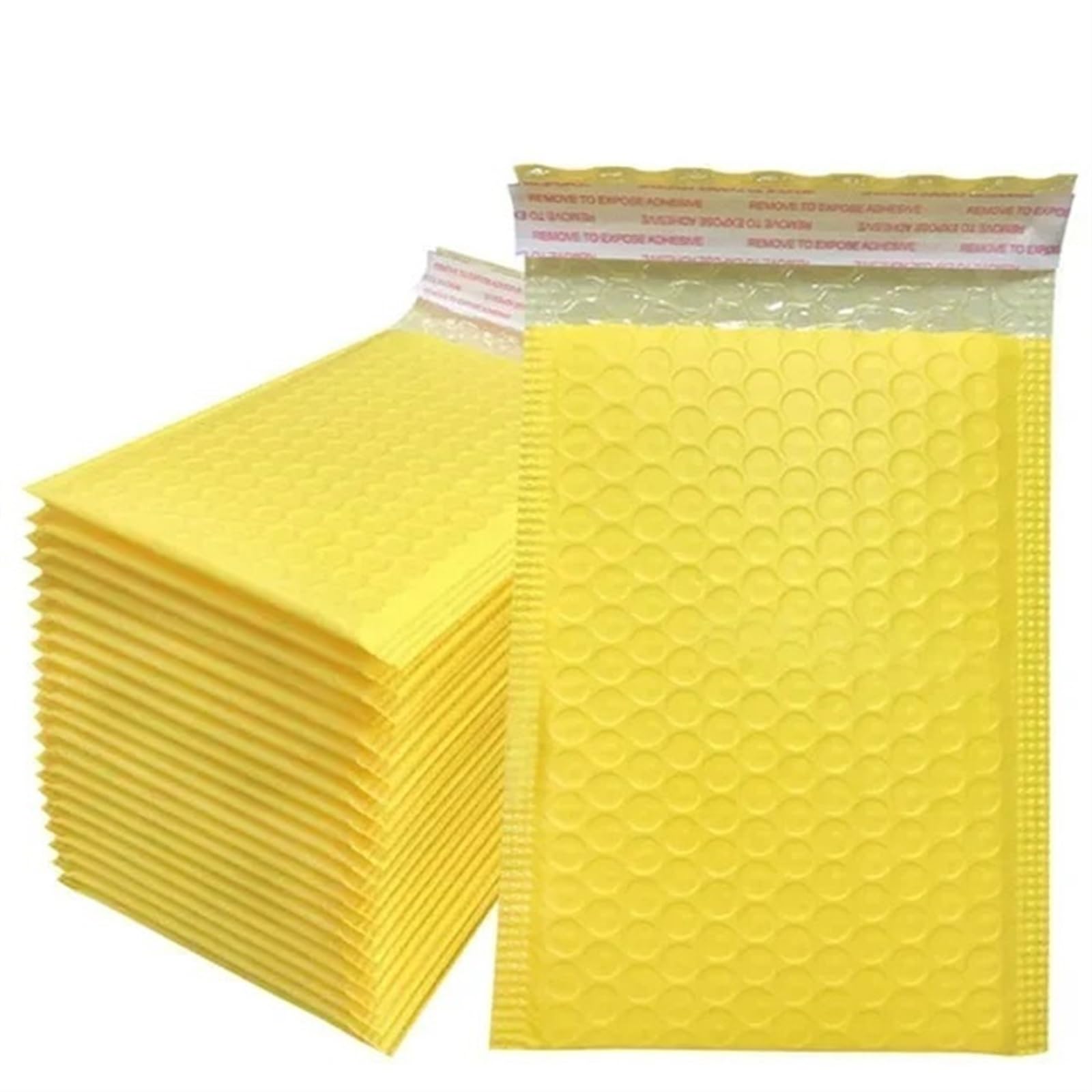 Buste Imbottite per Spedizioni 100 PCS Bubble Mailers Padded Envelopes Self Seal Mailing Envelopes Mailers Envelopes Packaging for Business(Yellow,13 * 15cm)