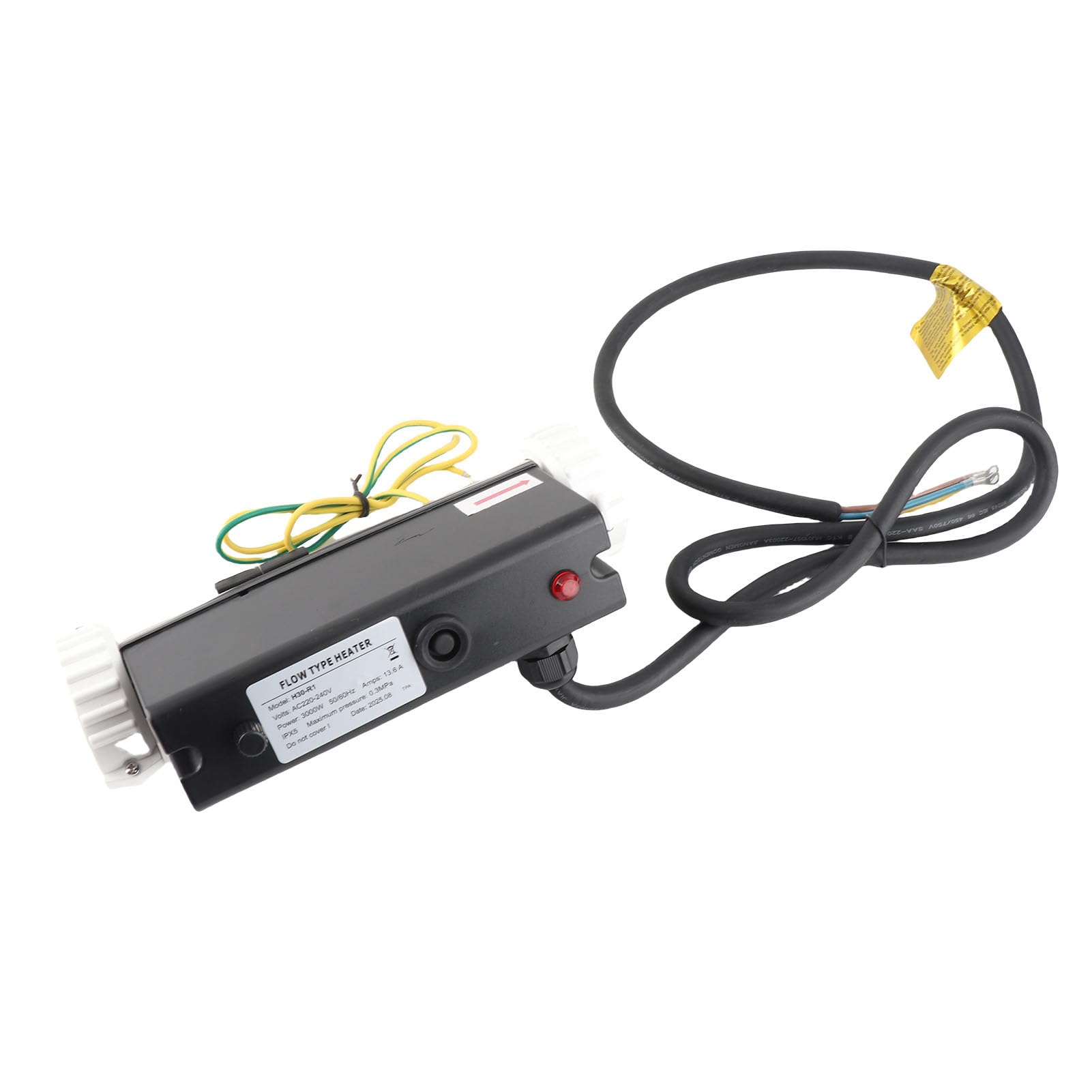 Rengue Calentador de Piscina, Calentador Eléctrico de con Control de Temperatura e Interruptor de Protección de Alta Temperatura, para Bañera de Hidromasaje y Piscina (3KW)