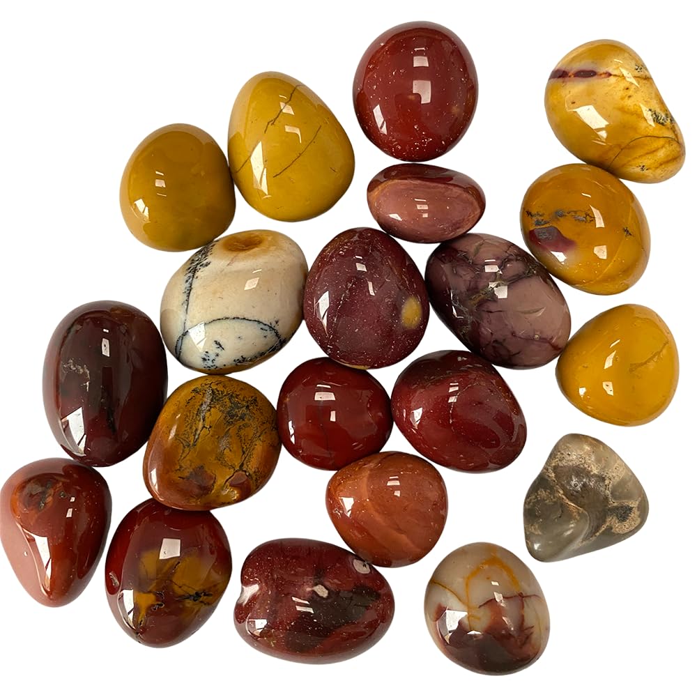 VIE Tumbled Crystals, Pack of 12, Mookaite Jasper