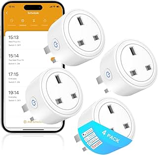 SURFOU Smart Plug Timer Socket Wi-Fi with Energy Monitoring,