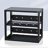 Wall Mounted AV Media Stand, Steel Audio Rack, Floating Stereo Cabinet with Adjustable Shelves, 2-Tier Media Storage for DVD, TV Components & Audio Equipment (50.9x30x36.15cm)