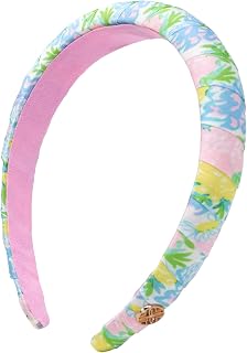 Lilly Pulitzer Fabric Wrapped Fashion Headband, Lilly Garden Home | Colorful Floral Slim Headband, One Size Fits Most Cute Coastal Style Hair Accessories for Women