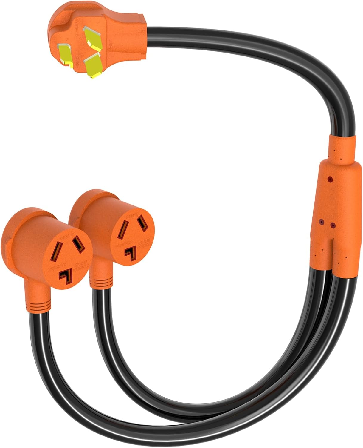 HOCEDO NEMA 10-30 Splitter, ETL&UL Listed 10-30P to 10-30R EV Charger Adapter Y Splitter 10/3 STW 30 Amp 250 Volt Dryer Splitter for EV, and Level 2 EV Charging