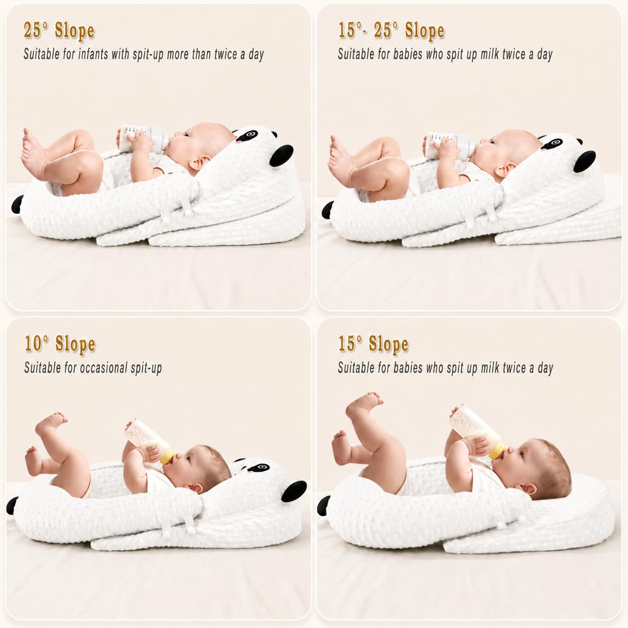 Cuscino per allattamento, cuscino per allattamento per bambini, cuscino ergonomico per allattamento e supporto, anti-reflusso e protezione dal sputo, per neonati, traspirante e lavabile (01)