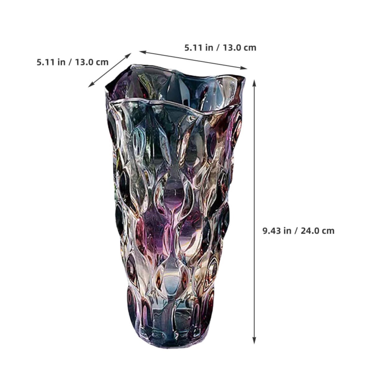 Vaso Stile Nordico Elegante in Vetro Spesso, per Fiori per Casa | Design Versatile da Scrivania, Adatto per Casa e Ufficio, Decorazione Raffinata in Vetro