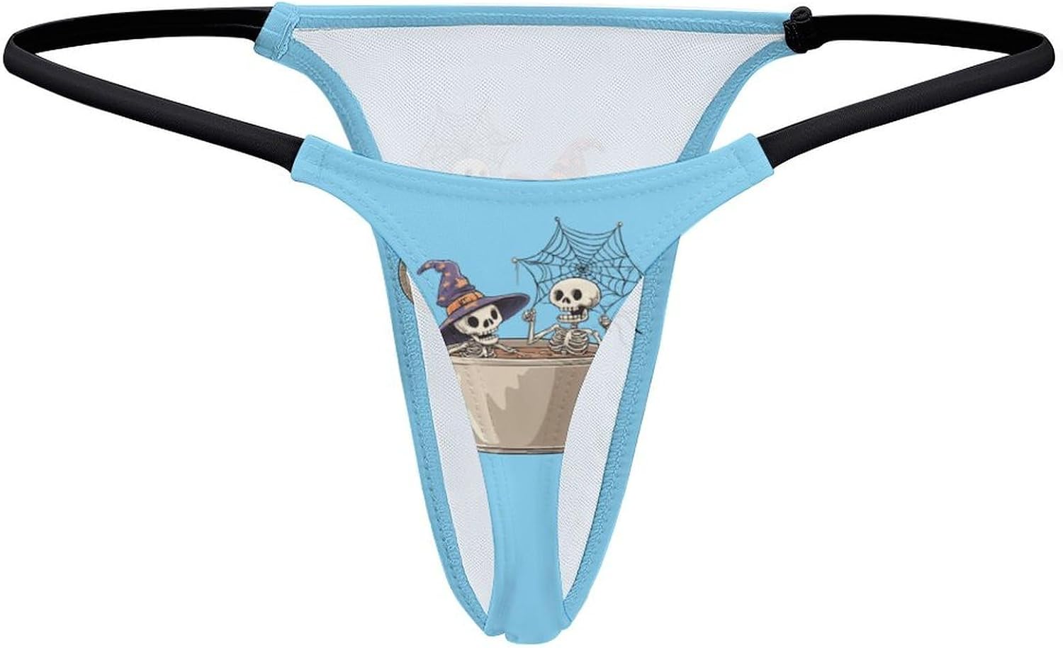 Coffee Skull Thongs for Women Underwear G-String Panties | Breathable,Low Rise Panties,T-back,Sexy,Briefs,No Show Thongs