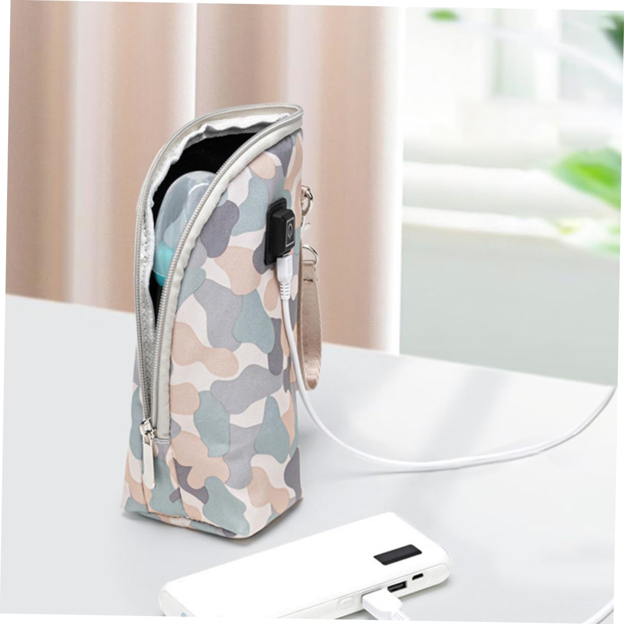 Abaodam 3 Piezas calentador botellas biberón nevera portátil viaje calefactor calentadores calentador biberones funda calienta biberones temperatura constante Termo bolso mano