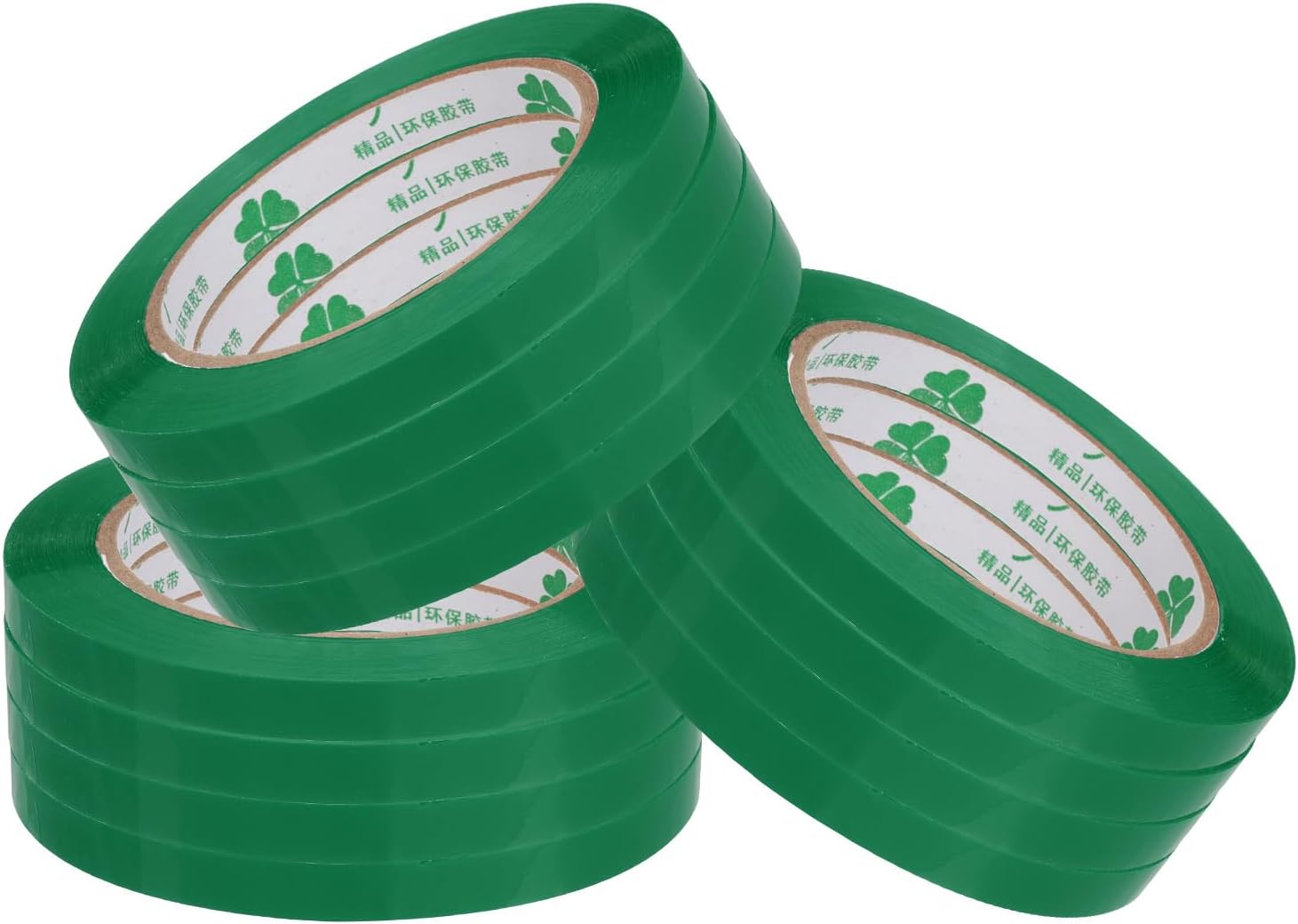 PATIKIL Bag Sealing Tape 3/8 Inch x 109 Yard, 12 Pcs Poly Plastic Bag Sealer Tape for Machine Packaging Vegetables Meat Cake Icing Shop Use, Green