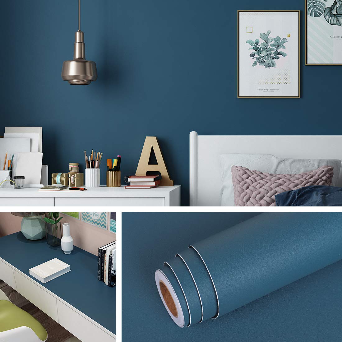 Buy LivelyninePeel And Stick Wallpaper Blue Teal Contact Paper For 