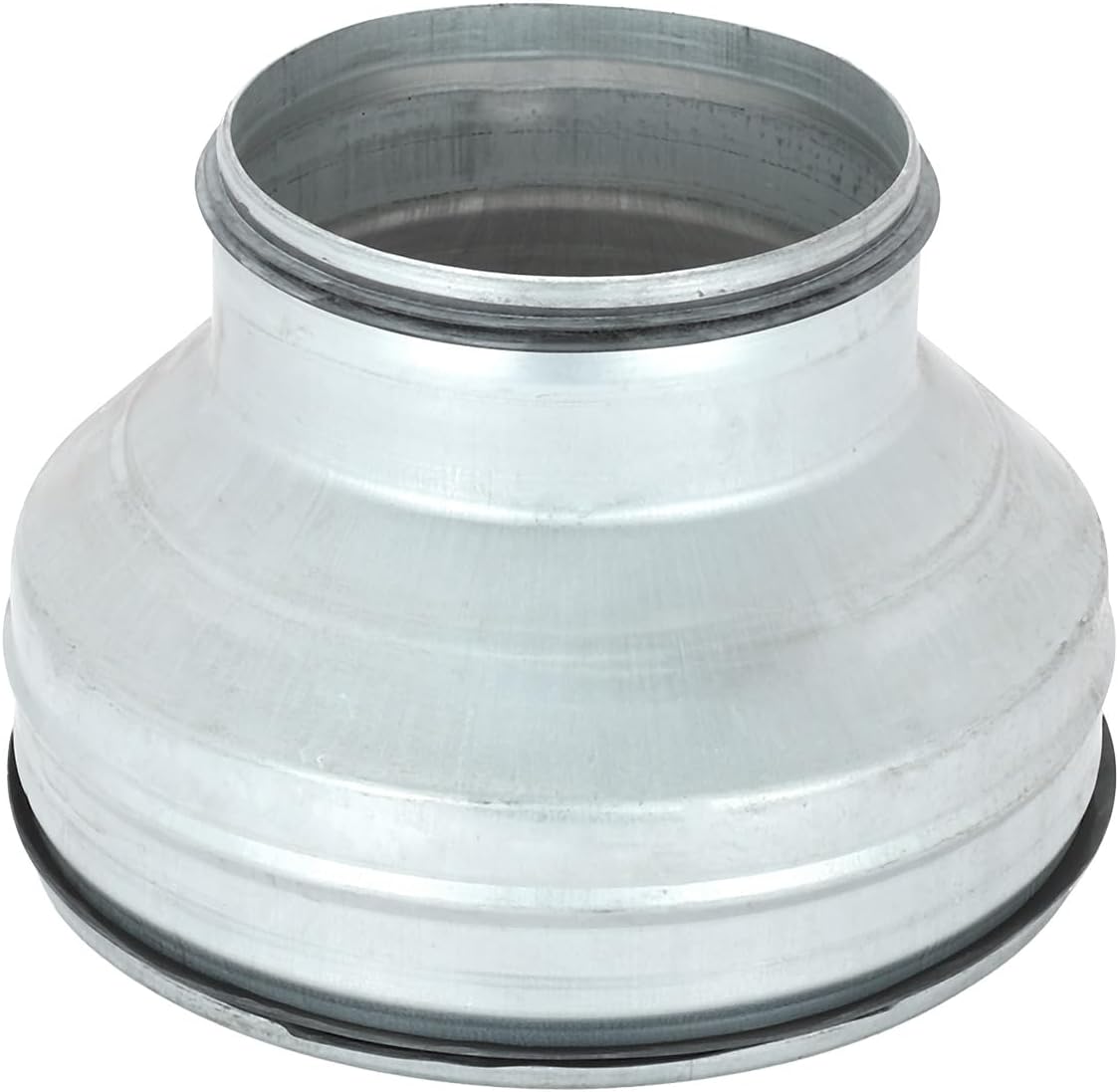 PATIKIL 4 Inch to 3 Inch Duct Reducer, Galvanized Steel Round Air Duct Reducer Pipe Increaser Adapter Connector Fitting Coupling with Rubber Gasket for HVAC, Ventilation Systems