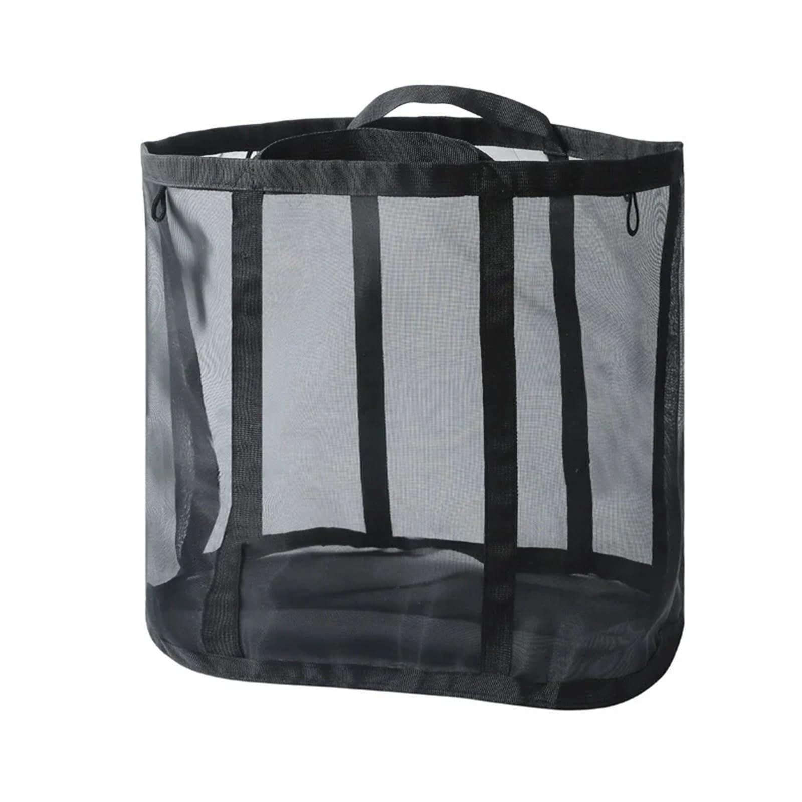 Collapsible Clothes Basket With Reinforced Handle Laundry Hamper For Bathroom Dirty Home Supplies(Black)