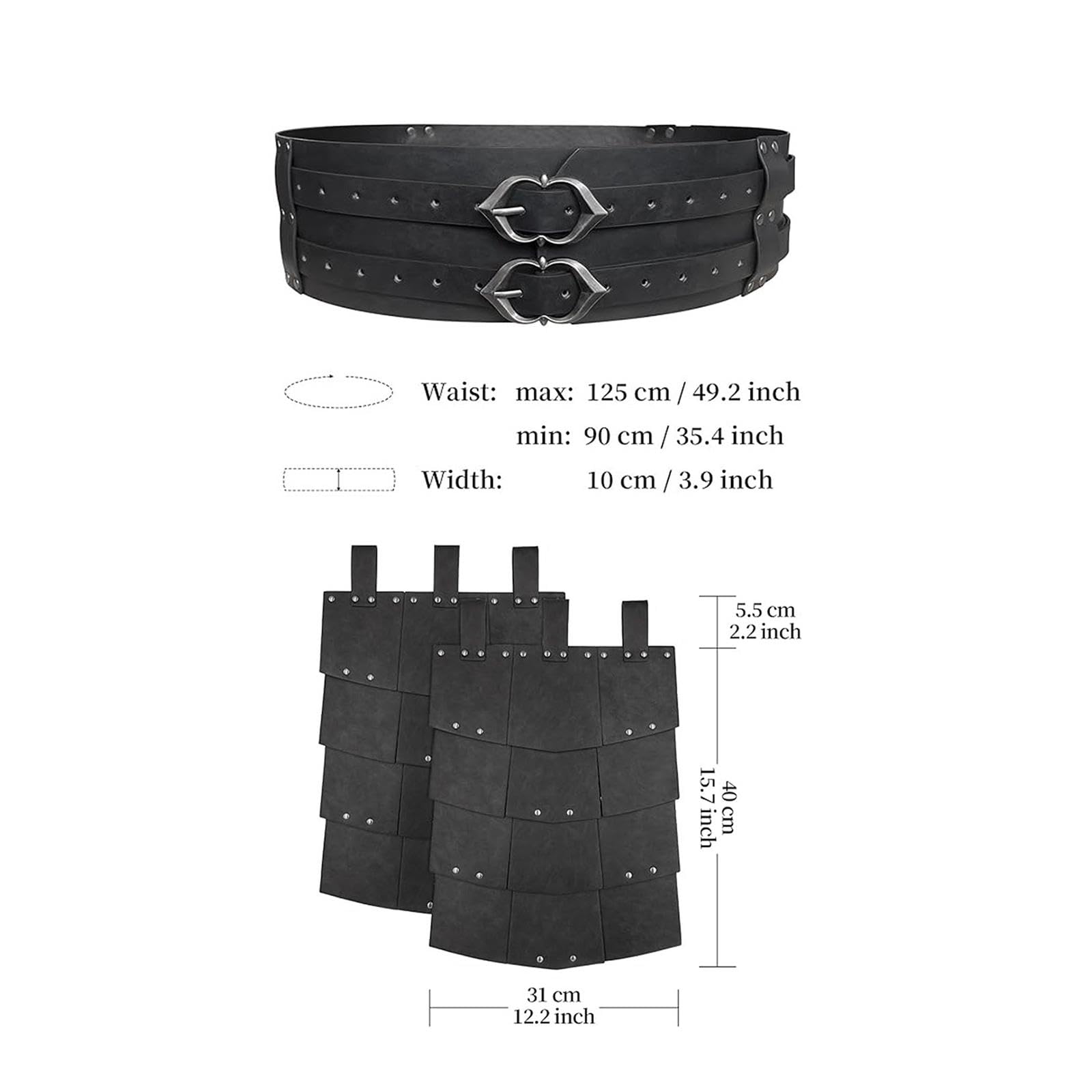 Amazon | Wzmzjy ハロウィン用の中世風レザーアーマー太もも