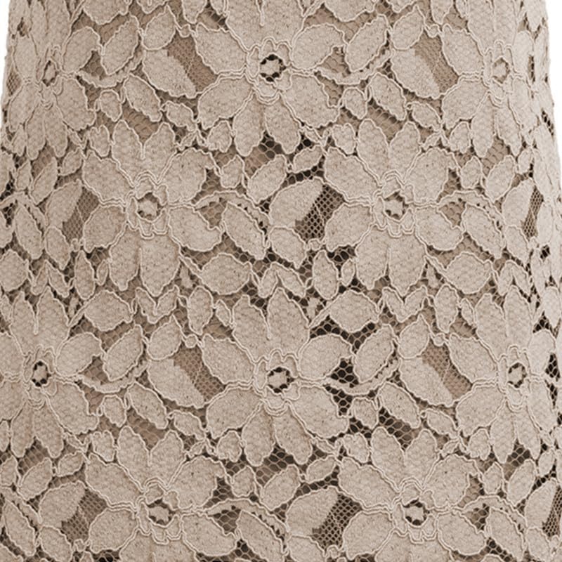 Lace Midi Skirts for Women, High Waist A-Line Skirts with Lined Floral Overlay - Perfect for Party, Date & Bridal - Image 5