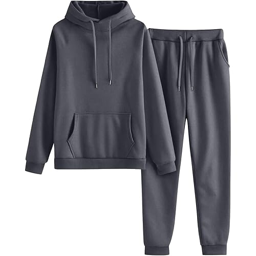 Womens 2 Piece Outfits Lounge Hoodie Sweatsuit Sets Oversized Sweatshirt Baggy Fall Comfy Sweatpants with Pockets