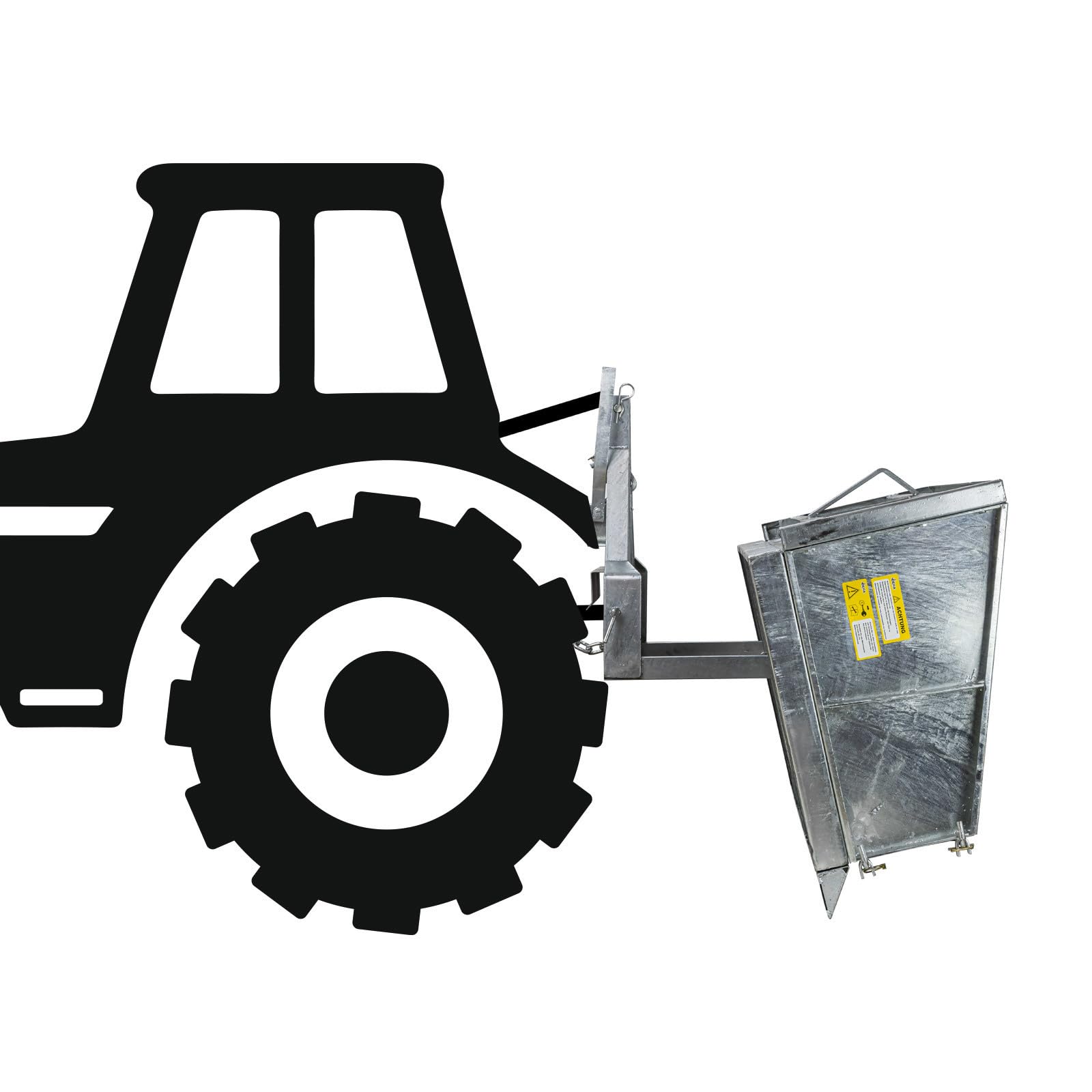 DEMA Traktor Heckcontainer Heckmulde Transportcontainer Mulde Container Kat 0 150 cm
