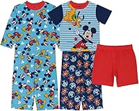 Vista 1 de Disney niños Mickey Mouse Pixar - Conjunto de pijama holgado de 5 piezas, suave y lindo para niños