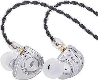 Linsoul SIMGOT EW200 10mm SCP Diaphragm Dynamic Driver in-Ear Earphones with All Metal Body, Detachable 0.78mm 2pin Silve... Price In India
