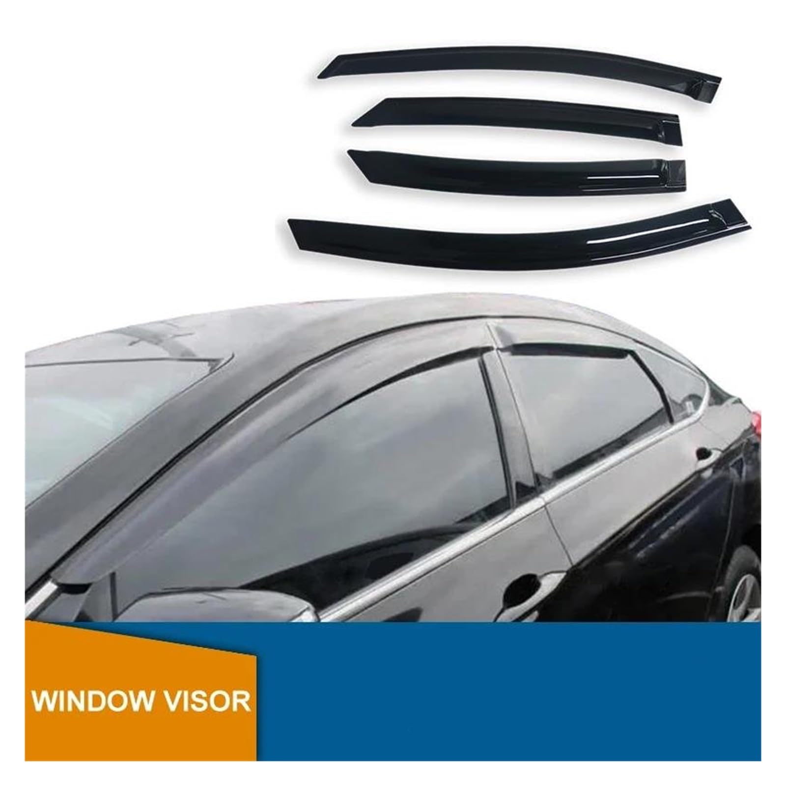 Deflectores de Aire Deflector De Ventana Lateral para Hyundai I40 Sedán 2011 2012 2013 2014 2015 2016 2017 2018 2019 Protector Visera para Puerta Auto Deflectores
