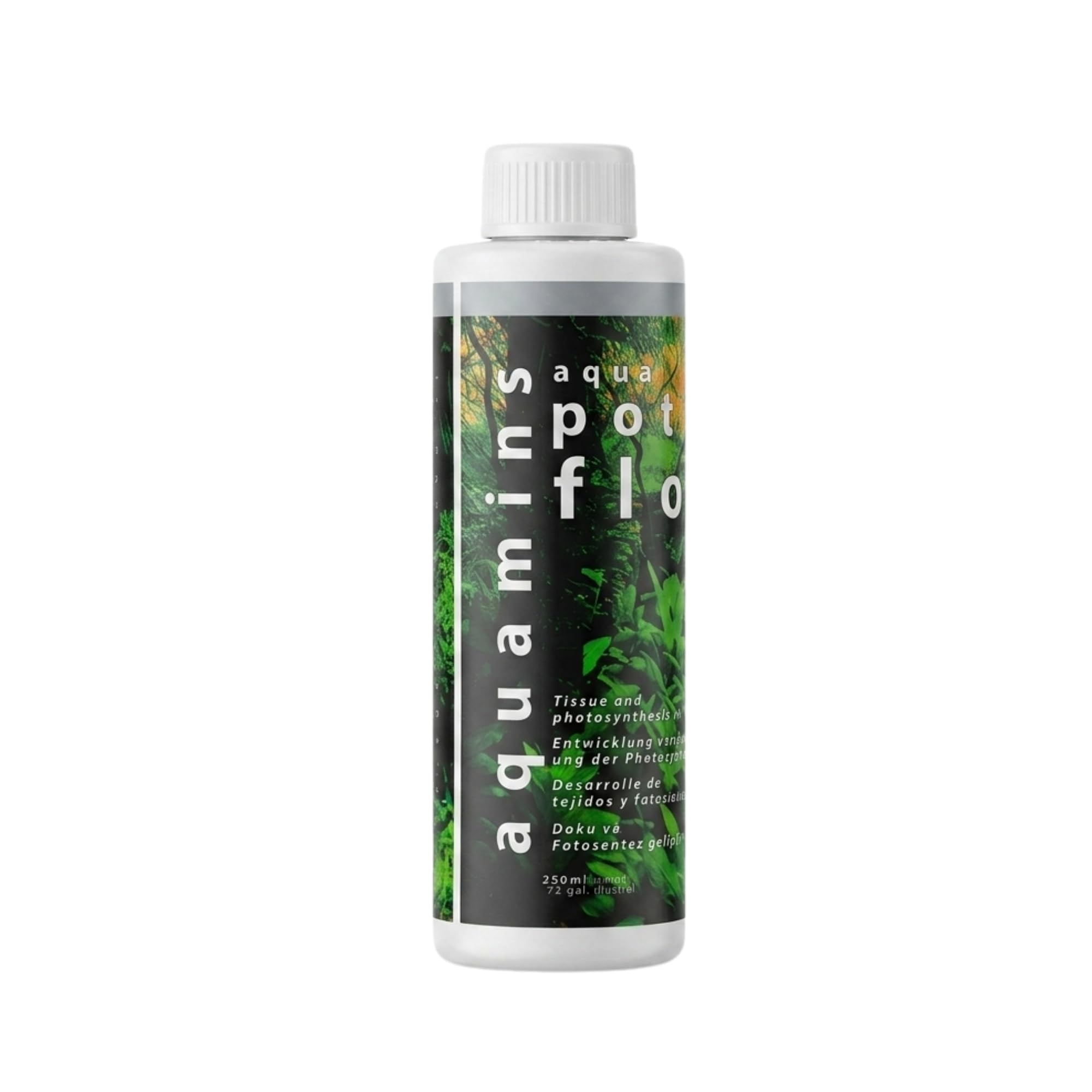 Aqua Potasflow Potassium Fertilizer for Live Aquarium Plants - 250ml / 8.45 fl oz - Premium Liquid Plant Food, Supports Photosynthesis &amp; Vibrant Green Leaves, Safe for Shrimps