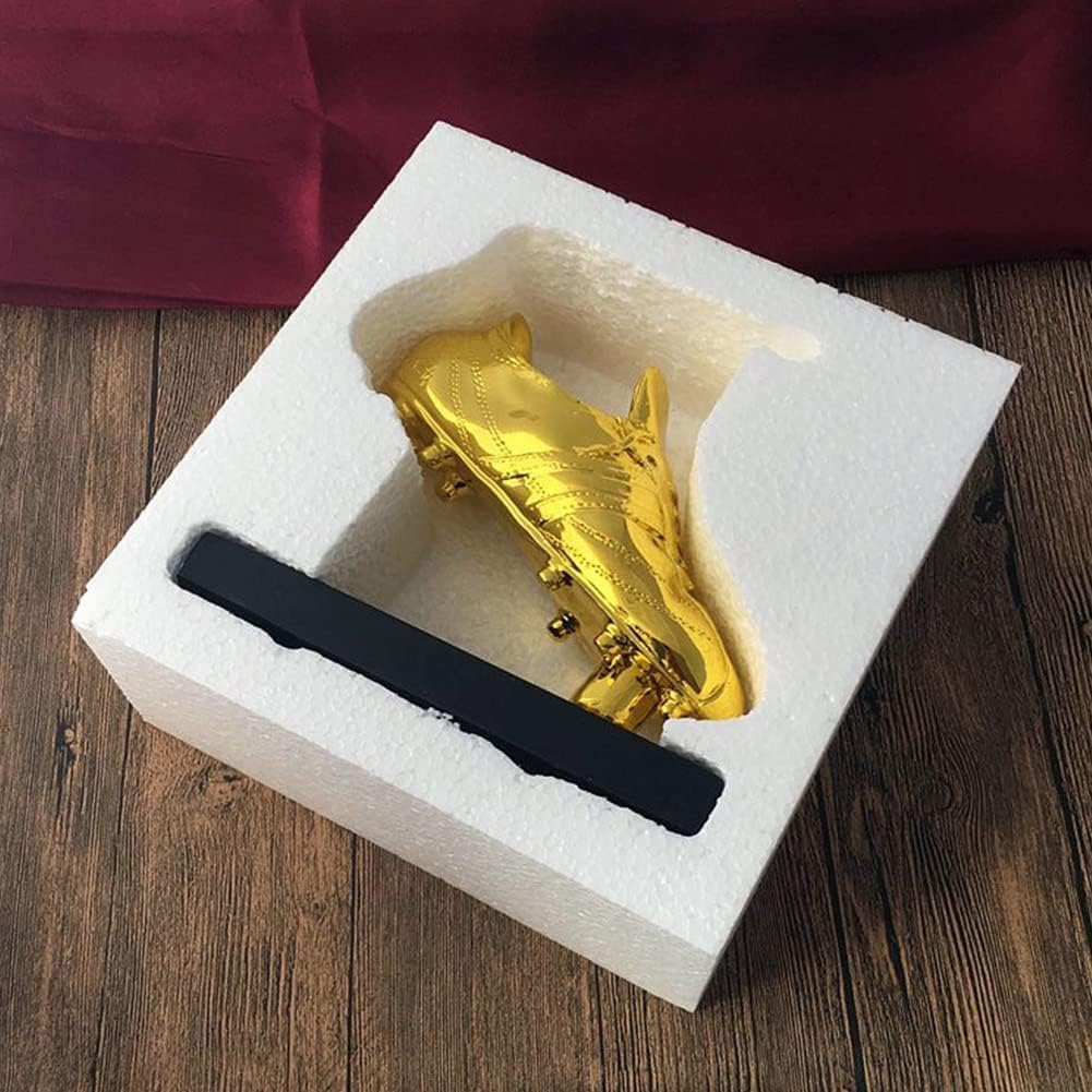 Trophée Soulier D'Or Football Plaqué Or 23cm - Réplique Résine Pour Fans Et Collectionneurs - Décoration Bureau