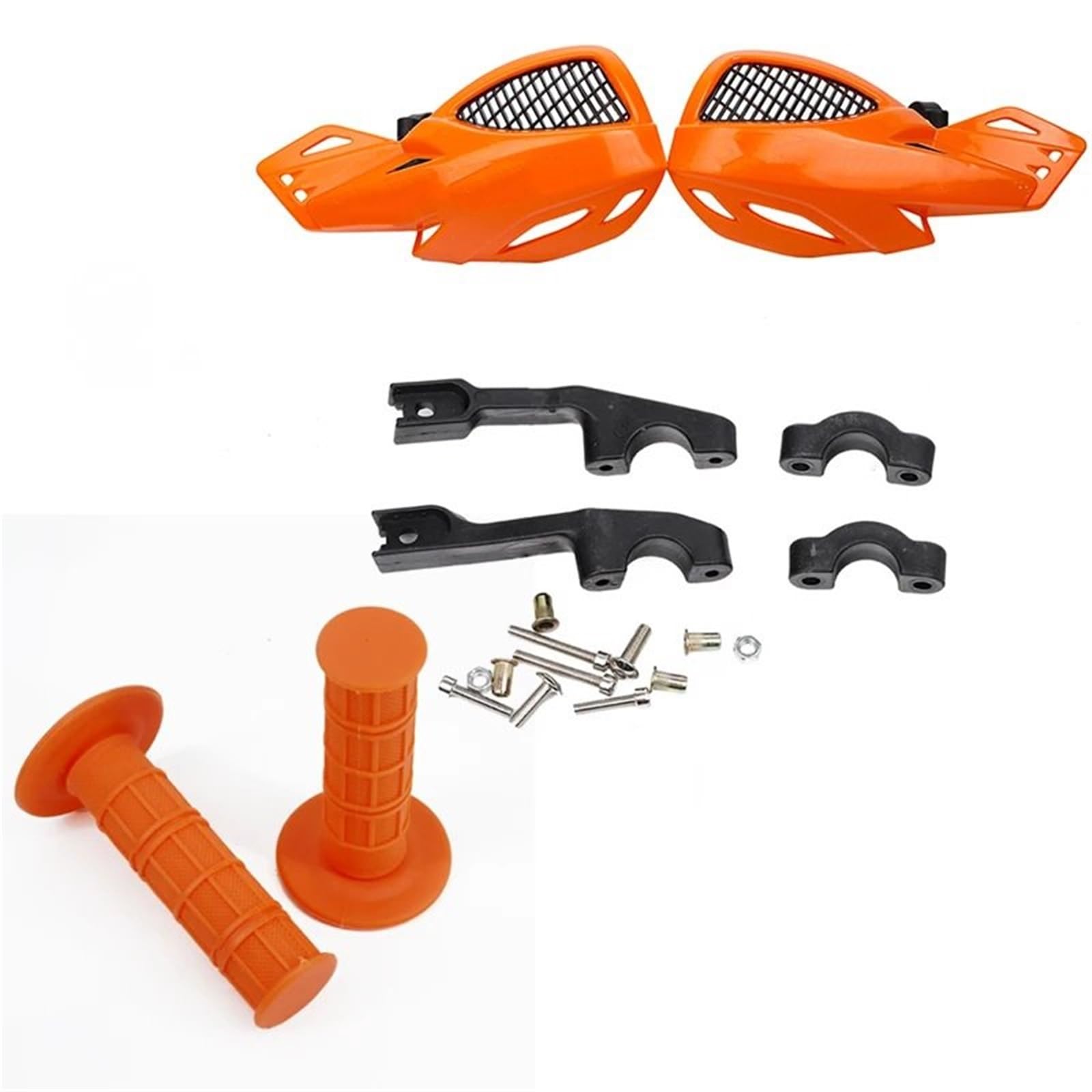 Osłon Dłoni Motocyklowych Pasuje do Kawasaki KX250F KX450F Motocross motocykl wiatroszczelna osłona dłoni tarcza uchwyty(Orange Set)