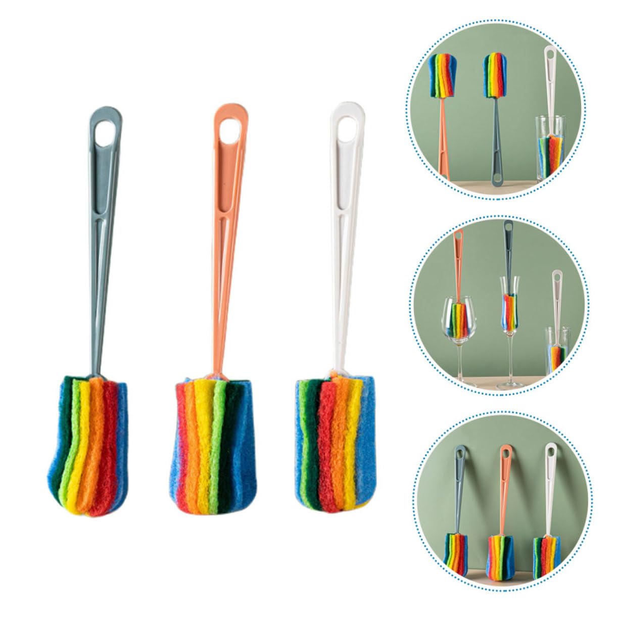 FRCOLOR 15stücke Lange Grifflänge Reinigungsbürste Teilig Vielseitige Flaschen Und Tassenbürste Für Schmale Hälsen Effektive Reinigung Für Weinbecher Milchflaschen Und Wasserbecher