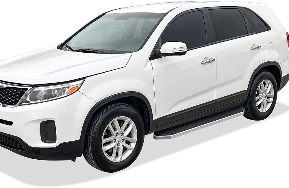 Tuxtreme 6-inch Aluminum (Polished Flat Style) Running Boards Nerf Bars Side Compatible with KIA Sorento 2014-2015