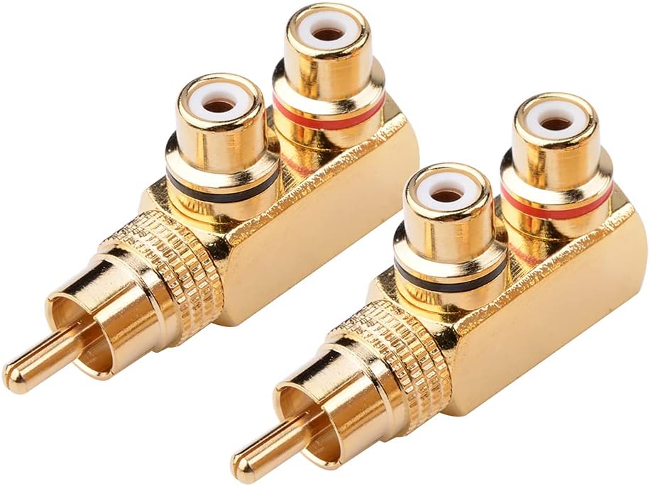 Cavo AV Splitter 3 RCA maschio a 6 RCA femmina Spina Splitter Audio Video Av Adattatore Cavo Composito Video Splitter Adattatore Cavo di Uscita