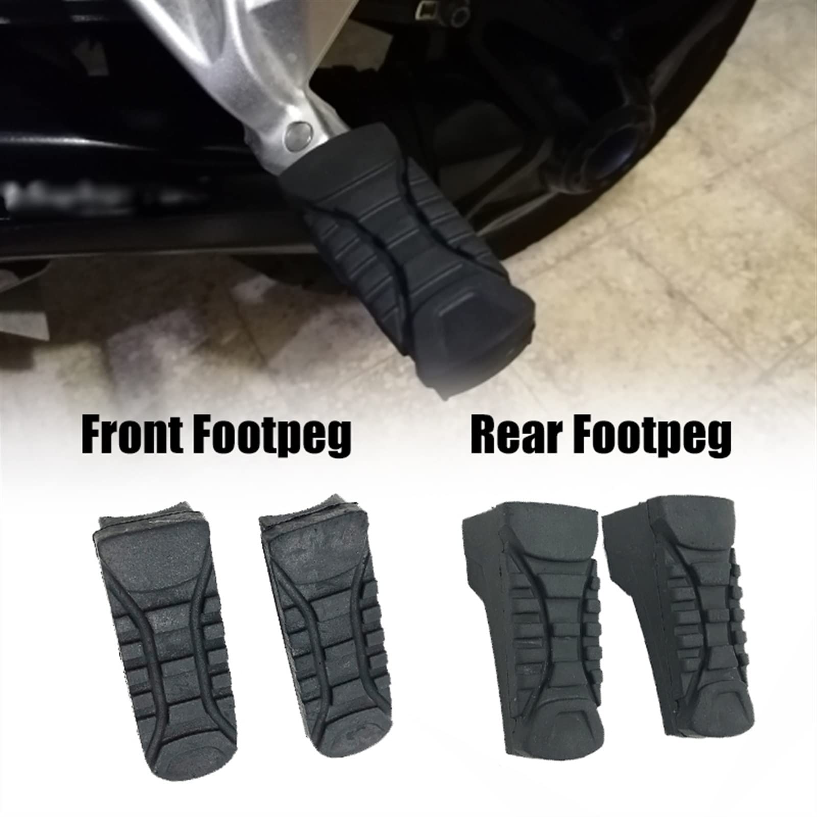 Couvercle en caoutchouc de repose-pieds contre vibrations BMW R1200GS et S1000XR