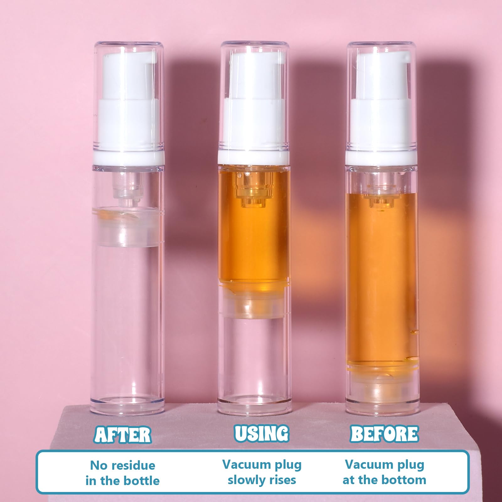 Lot De 3 Flacons Pompe Vides, Flacon Pompe Rechargeable De 500 Ml / 16