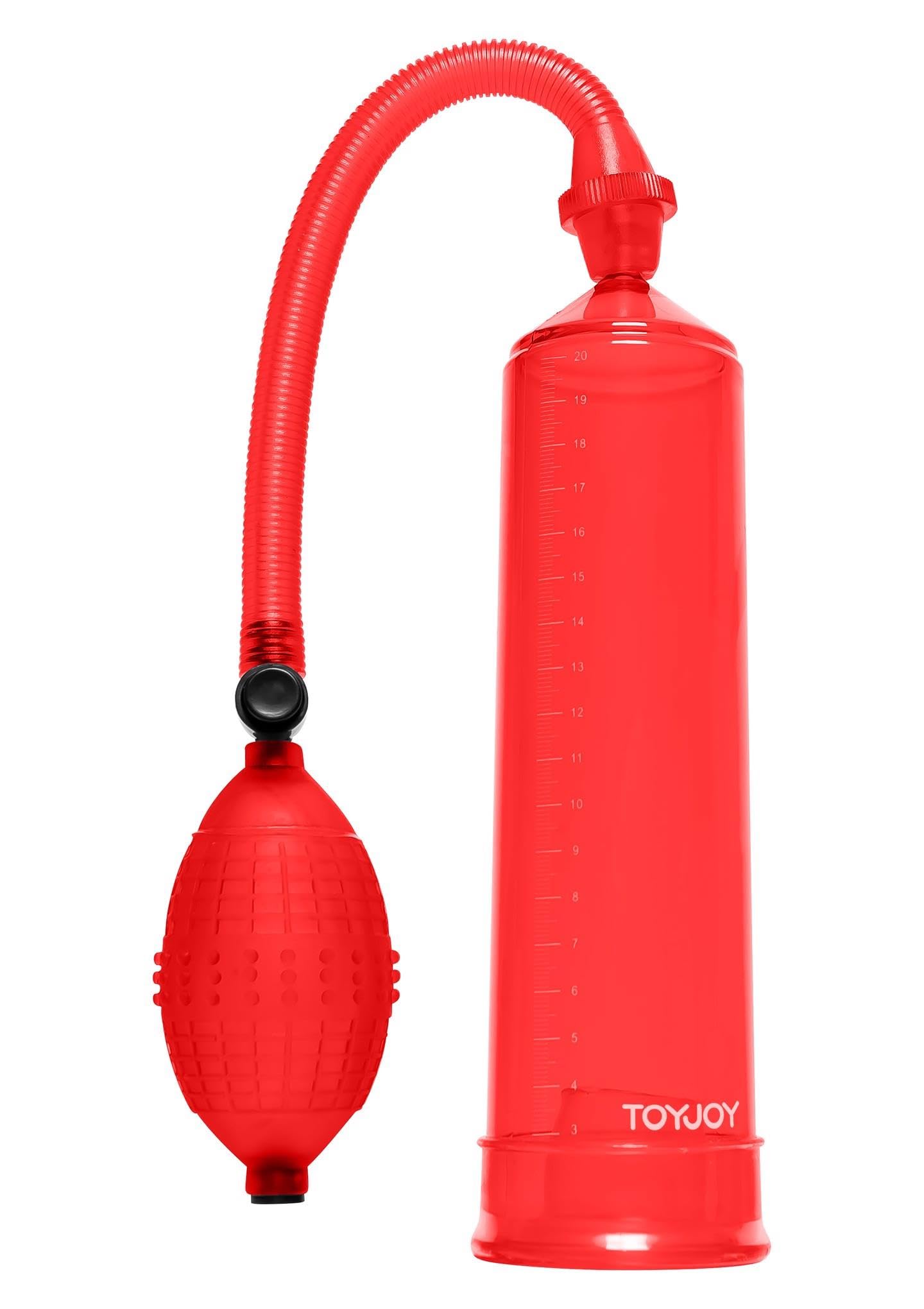 Pompa Sviluppatore Pene 21 x 5,5 cm, ROSSO